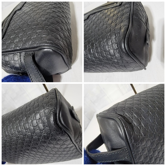 Authentic GG Microguccissima Leather Toiletry Case Black 419775 - Picture 15 of 16